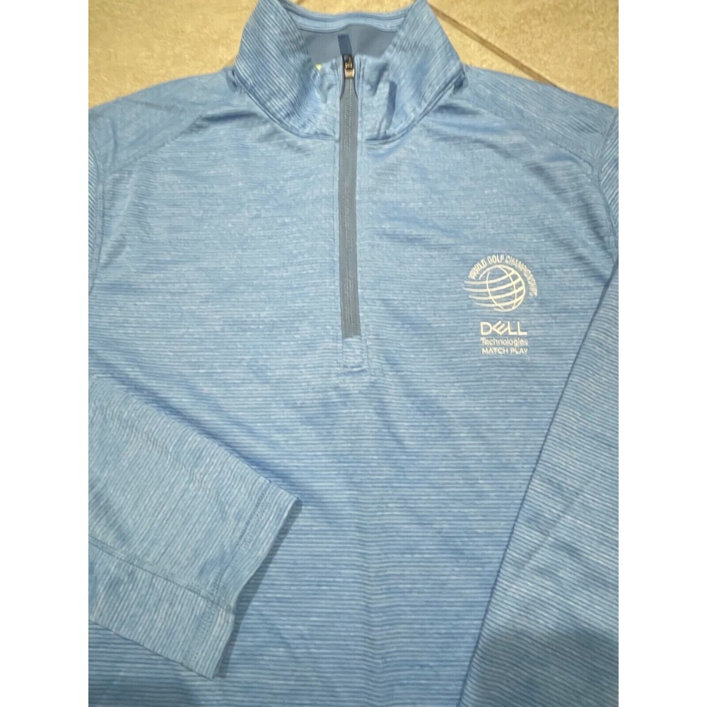 Vineyard Vines Performance Shirt Light Blue 1/4 Zip‎ Long Sleeve Mens Size L